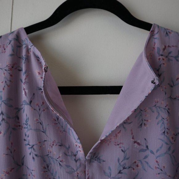 Greylin Tamara Georgette Floral Mini Lilac Dress - Picture 11 of 11